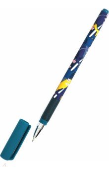 Ручка масляная, резиновый грип, синяя, 0,5 мм. (LXOPSSG-SF1)