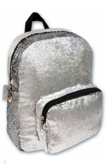 Рюкзак, расшитый серо-черными пайетками, одно отделение, 30х25х8 см. (46431)
