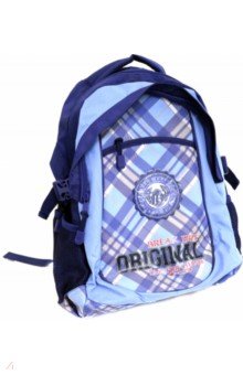 Рюкзак школьный "Шотландка", полиэстер, 43х30х19 см. (36369)