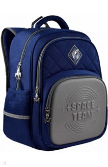 Рюкзак школьный полиэстер 31х38.5х13 см, 1 отделение, Синий космос (53769)