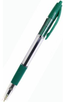 Ручка шариковая автоматическая 0.7 мм, EZEE-GRIP зеленая (F-1369/зел.)