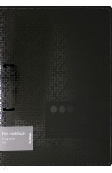 Папка на 2 кольцах "DoubleBlack" черная RB4_2D701