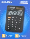 Калькулятор карманный Citizen черный, 8-разрядный (SLD-100N)