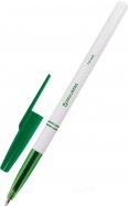 Ручка шариковая офисная, зеленая, 1 мм. (141511)