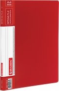 Папка с металлическим скоросшивателем и внутренним карманом, красная (221783)
