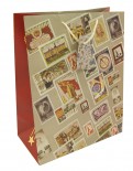 Пакет бумажный "Почтовые марки" (26х32,4х12,7 см) (39662)