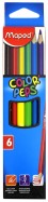 Карандаши цветные COLOR'PEPS, трехгранный корпус, 6 цветов (832002)