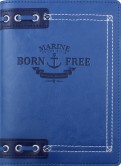 Ежедневник недатированный "Born Free" (160 листов, 12x17 см) (AZ522emb/blue)