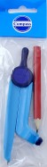 Циркуль пластмассовый с карандашом, голубой (С3121-03)