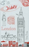 Ежедневник недатированный "Лондон" (А6, 50 листов, с ручкой) (2528-1)