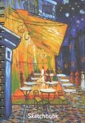Скетчбук "Ван Гог. Ночная терраса кафе" (А5, 100 листов, нелинованный) (02877)