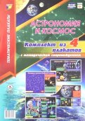 Комплект плакатов "Астрономия и космос". 4 плаката с методическим сопровождением. ФГОС