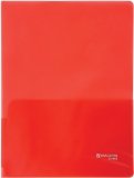 Папка-уголок "BRAUBERG" 2 кармана, красная (224882)
