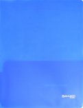 Папка-уголок "BRAUBERG" 2 кармана, синяя (224883)