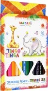 Карандаши цветные "Jumbo TINGO TINGA" (12 цветов, трехгранные) (M-6140-12)
