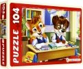 Puzzle-104 "Bright Kids. Котенок и щенок" (П104-6788)