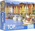 TOPpuzzle-500 "Яркие домики у воды" (КБТП500-6806)
