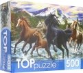 TOPpuzzle-500 "Табун лошадей в горах" (ХТП500-6812)
