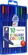 Ручки шариковые 10 цветов "Triplus Ball" 0,5мм (437MSB10)
