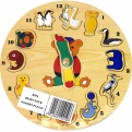 Развивающая деревянная игра "Часы-звери" (D29А)