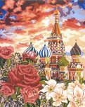 Рисование по номерам "Москва на закате" (40х50 см) (А072)
