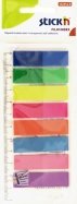 Закладки самоклеящиеся пластиковые (25 листов, 12x45 мм, 8 цветов) (21345)