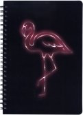Записная книжка "Фламинго" (А5, 40 листов, клетка, пружина) (NB-A5 N-F)