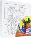 Холст с красками для рисования по номерам "Цветущие кактусы", 15х15 см (ХК-0400)