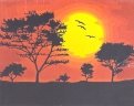 Рисование по номерам "Закат солнца", 40х50 см (A021)
