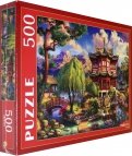 Puzzle-500 "Восточная пагода у пруда" (Ф500-5147)
