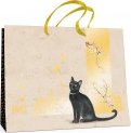 Пакет подарочный горизонтальный "Черные кошки" (32х26 см) (2-135/4)