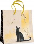 Пакет подарочный квадратный "Черные кошки" (16х16 см) (2-135/5)