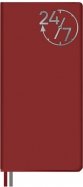 Ежедневник недатированный (56 листов, 77х150 мм, линия, мягкий переплет, ПВХ, красный) (52765)