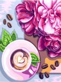 Рисование по номерам "Кофе для любимой", 30х40см (RL110)