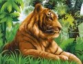 Рисование по номерам "Тигр в джунглях", 40х50см. (Н110)