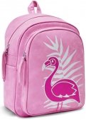Рюкзак 35х26х16 см, розовый с фламинго (48372)