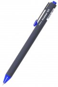 Ручка шариковая автоматическая синяя 0.7 мм RUBBER 101 (BO-101-RU-BL)
