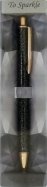 Ручка шариковая, автоматическая "TO SPARKLE-4", черный копус, синие чернила (M-7626-70-black)