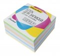 Блок для записей бумажный, цветной + белый, на склейке, 9х9х4,5 см. (701042/1203609)