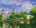 Живопись на холсте "Новодевичий монастырь", 40х50 см (019-AB)