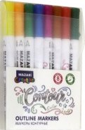 Набор маркеров-красок 8 цветов CONTOUR с контуром (M-6082-8)