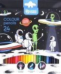 Карандаши цветные "SPACE ADVENTURE", шестигранные, 24 цвета (КЦ24-СА)