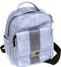 Рюкзак серо-голубой, искуственная кожа, одно отделение, 29х24х10 см. (46665)