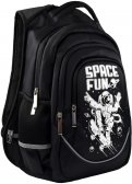Рюкзак школьный "Черный космос", полиэстер, 27,5х43х13 см. (53770)