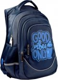 Рюкзак школьный "Синий граффити", полиэстер, 27,5х43х13 см. (53771)