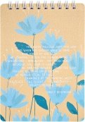 Блокнот (100 листов, 102х142 мм, спираль), Pastel, голубые цветы (N2659)